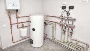 A boiler heating system